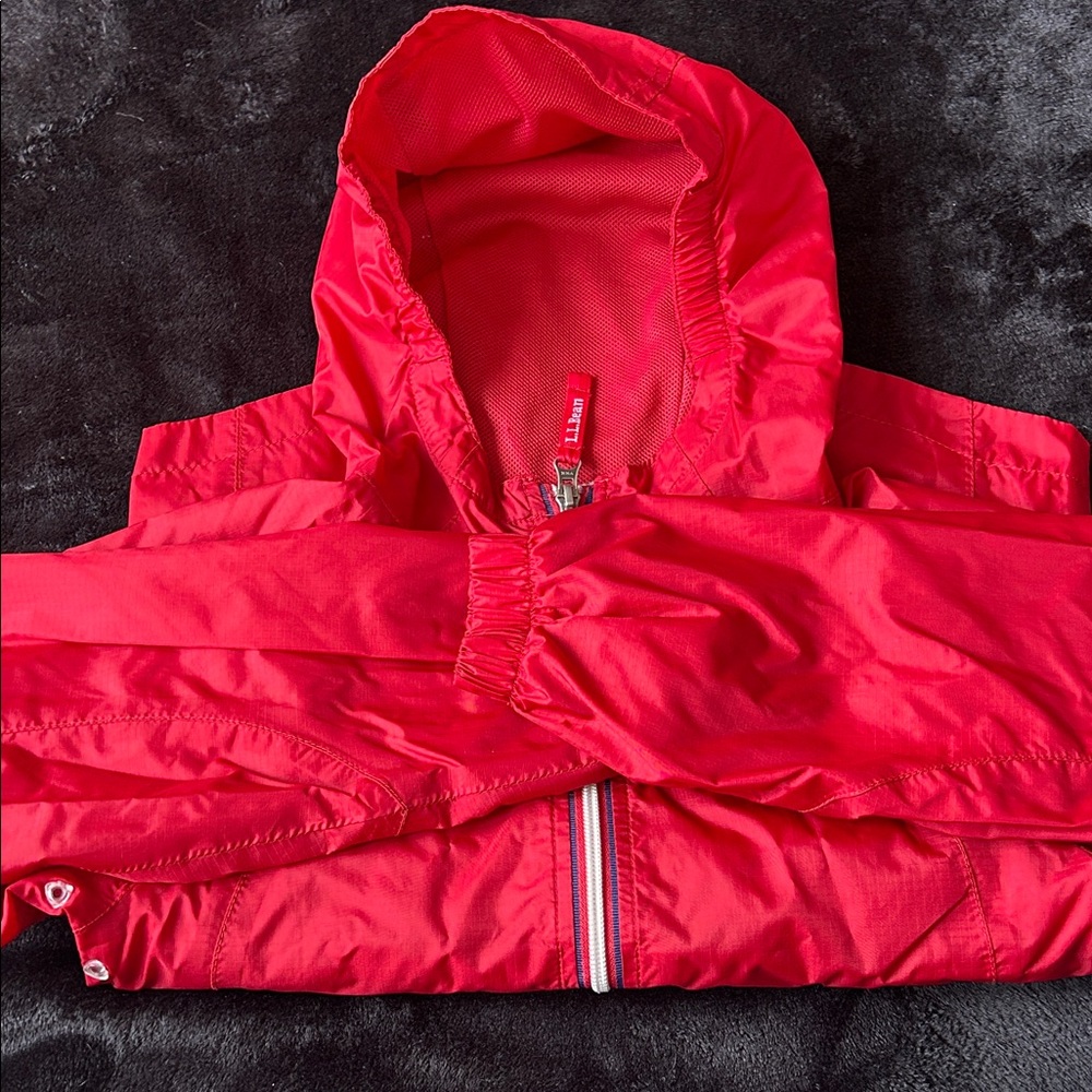 L.L. Bean Vibrant Red Kids Raincoat